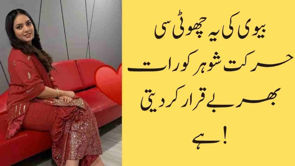 بیوی کی یہ چھوٹی سی حرکت شوہر کو رات بھر بے قرار کر دیتی ہے!